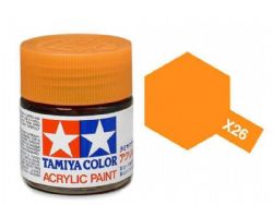 PEINTURE TAMIYA ORANGE CLAIRE ET BRILLANTE X26